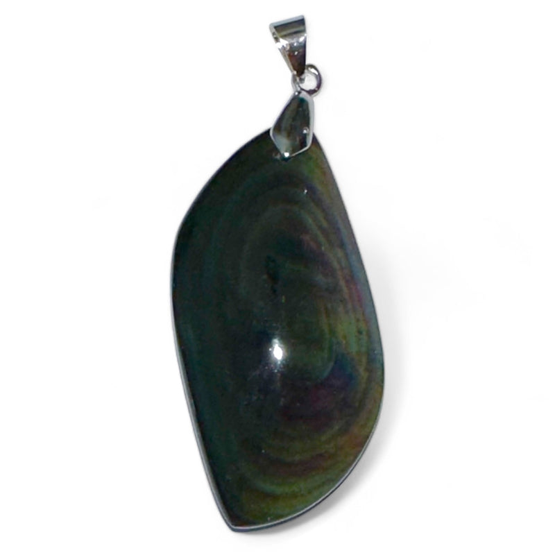 Pendentif obsidienne mentogotchol Mexique AA+ acier inoxydable