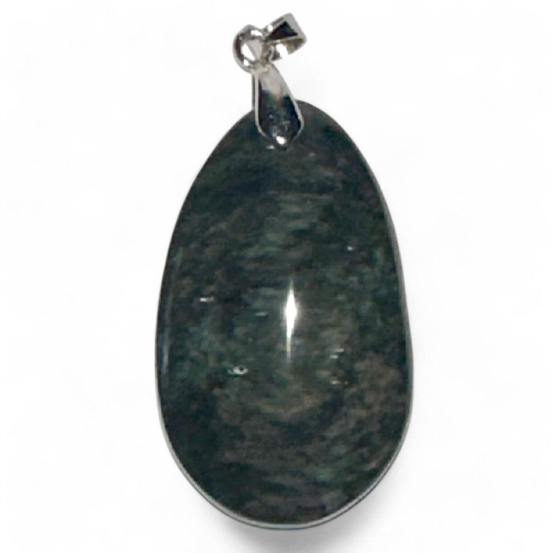 Pendentif obsidienne mentogotchol Mexique AA+ acier inoxydable