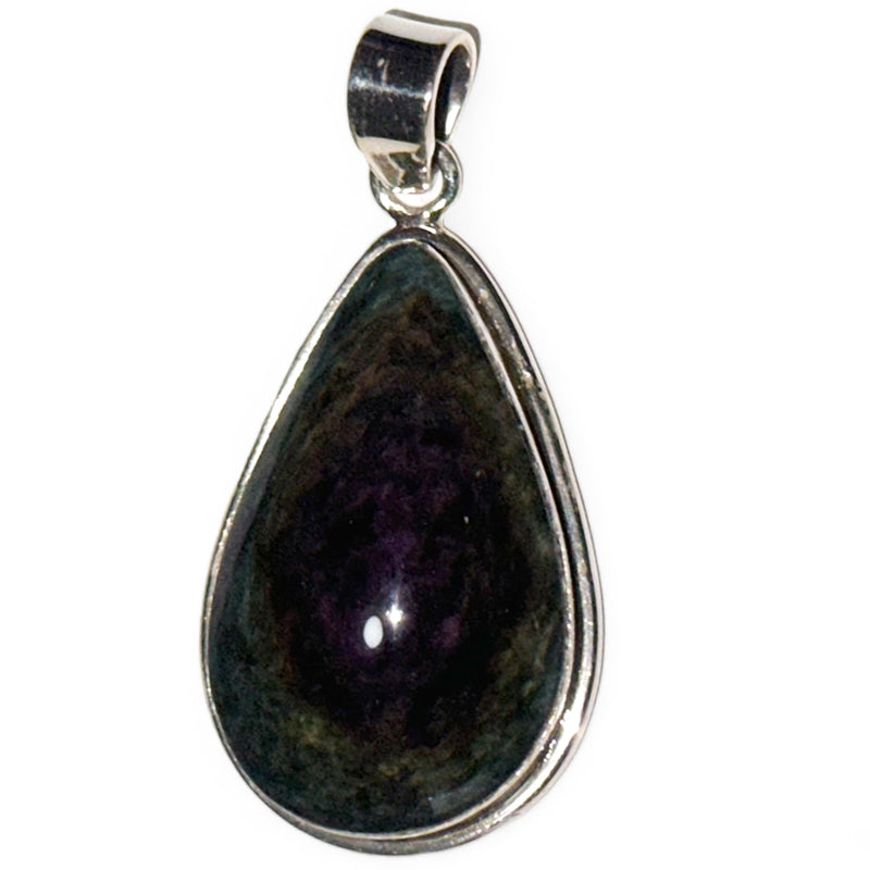 Mentogotchol obsidian pendant Mexico AAA silver 925