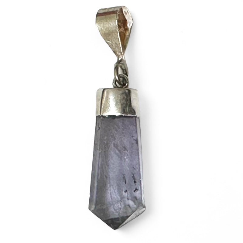 Pendentif pointe fluorine violette Chine AA argent 925