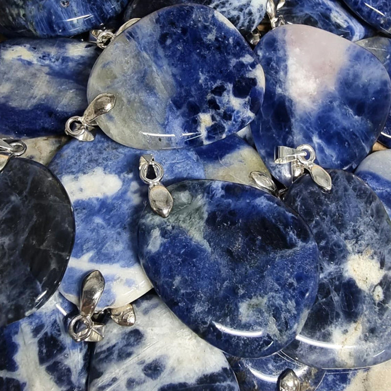 Pendentif sodalite Brésil A (pierre plate)