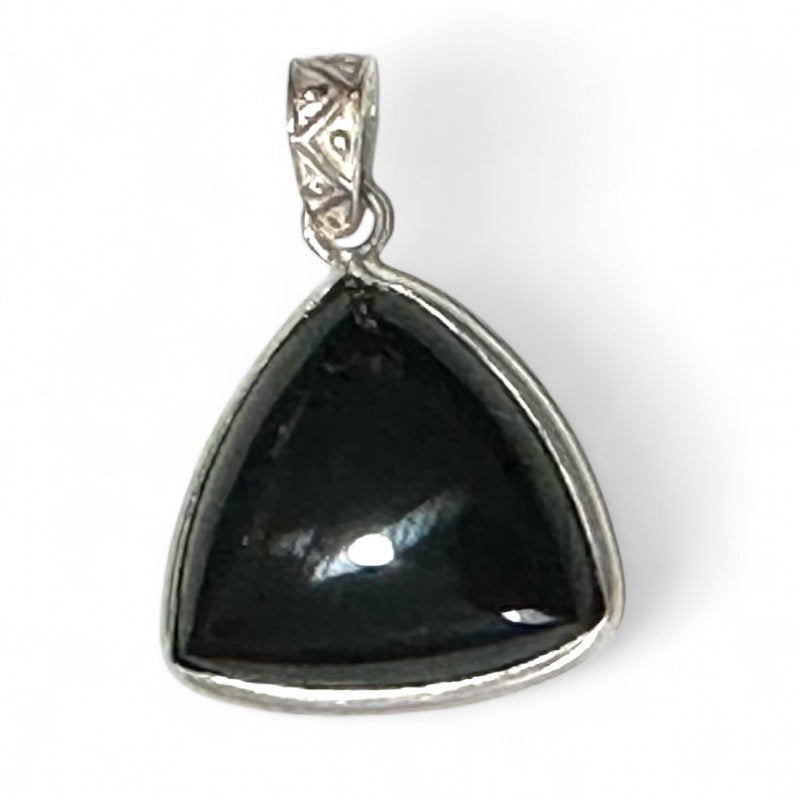 925 silver black tourmaline pendant