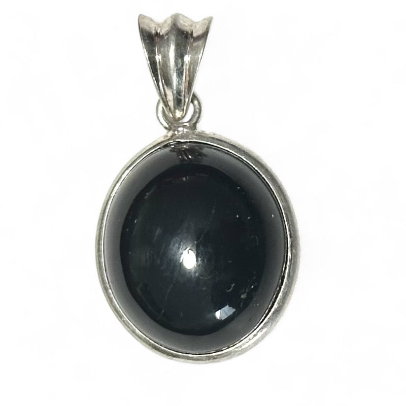 925 silver black tourmaline pendant