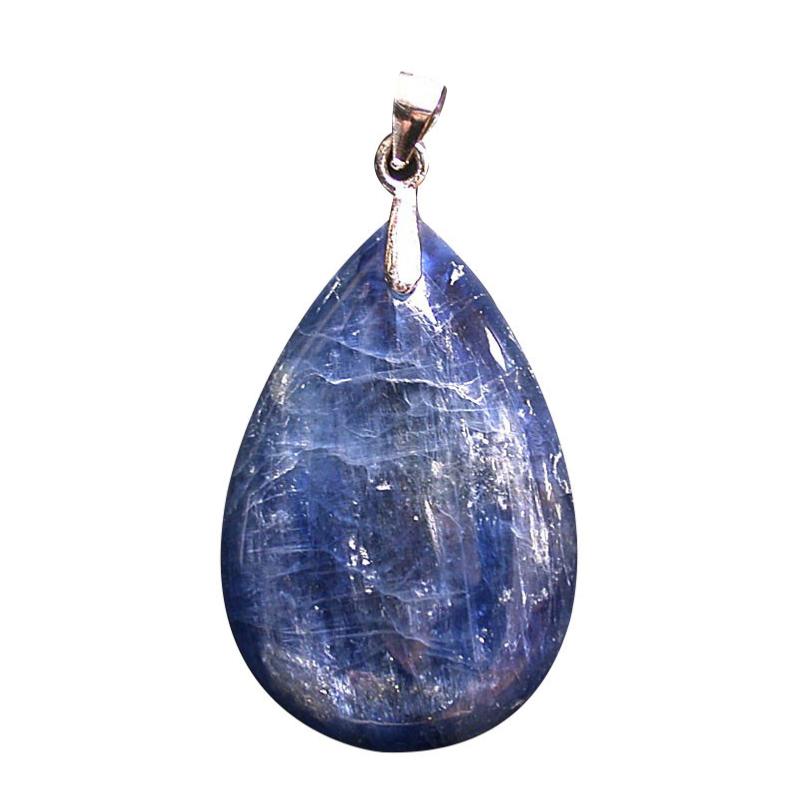 Pendentif cyanite Brésil A goutte argent 925