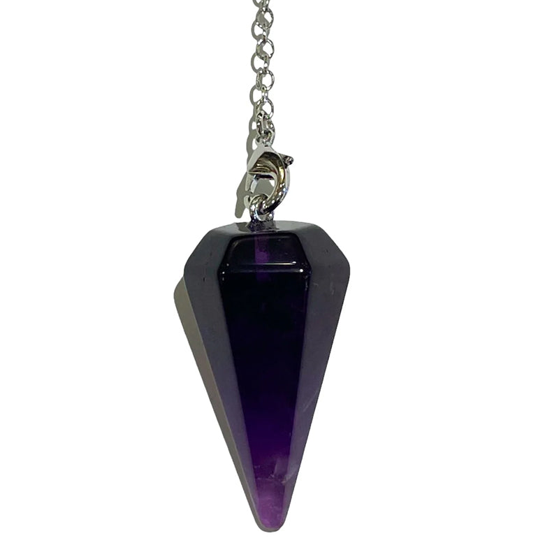 Hexagonal amethyst pendulum Brazil A