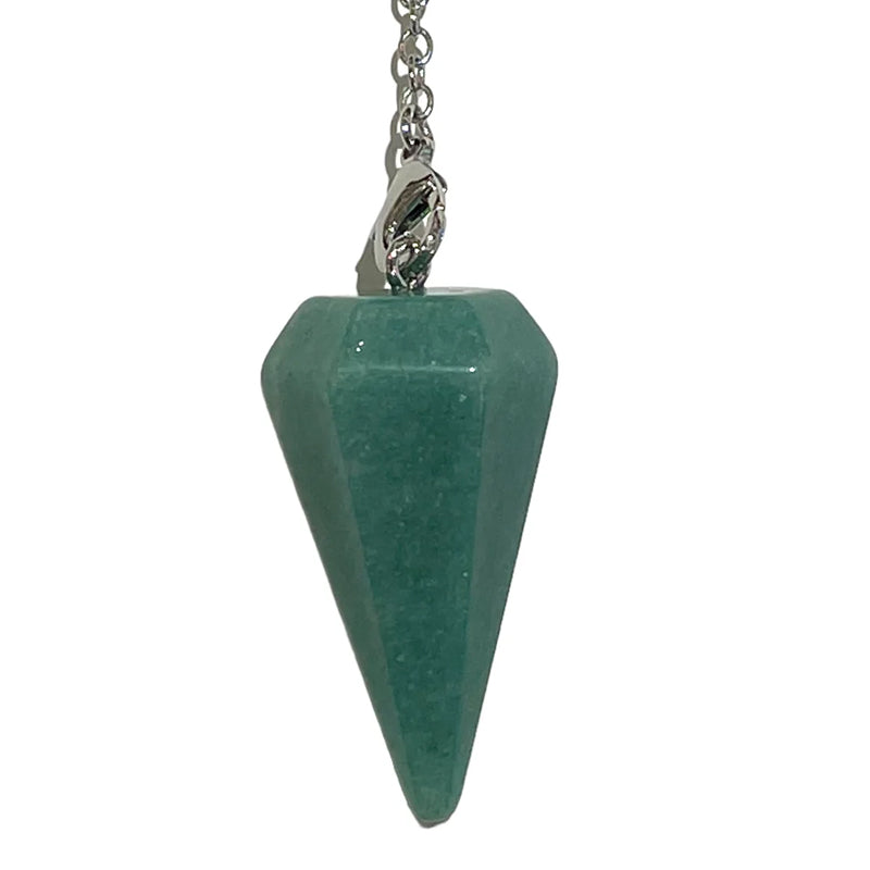 Hexagonal green aventurine pendulum 3-4cm