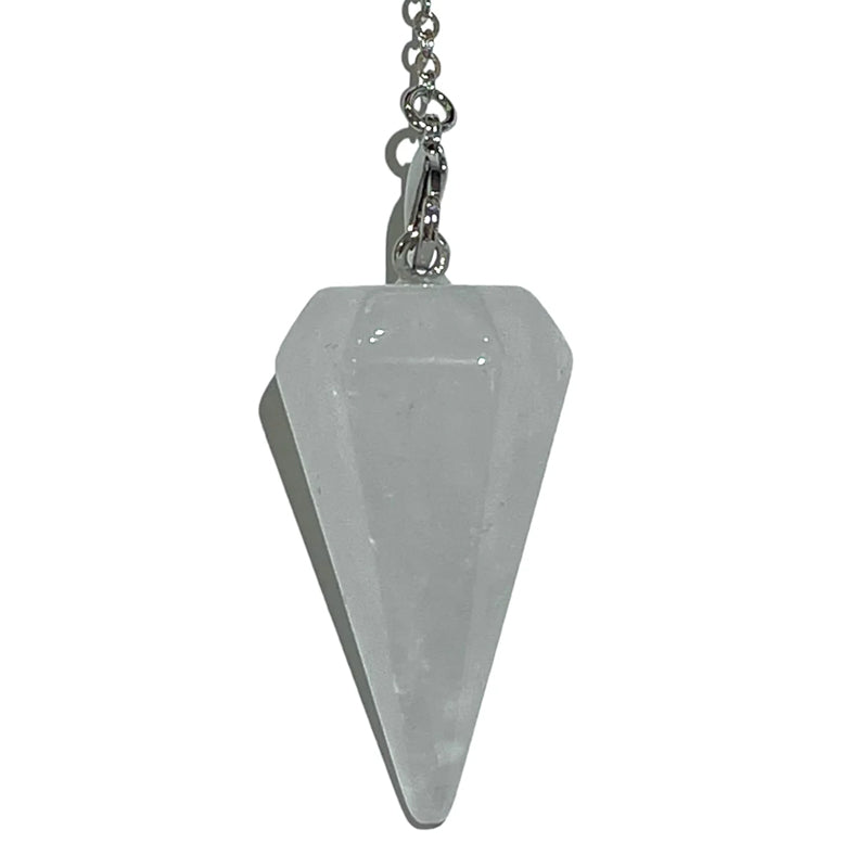 Hexagonal rock crystal pendulum Brazil A