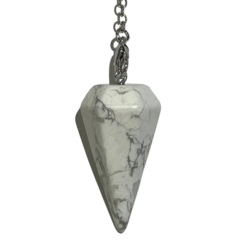 Zimbabwe A hexagonal howlite pendulum