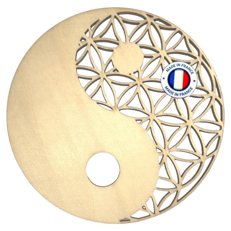 Plaque de rechargement bois Ying Yang - 100mm