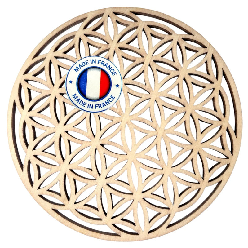 Flower of life wood reloading plate - 100mm