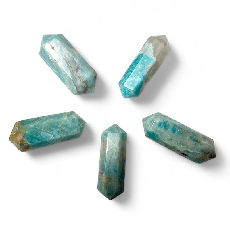 Pointe biterminée amazonite Brésil A