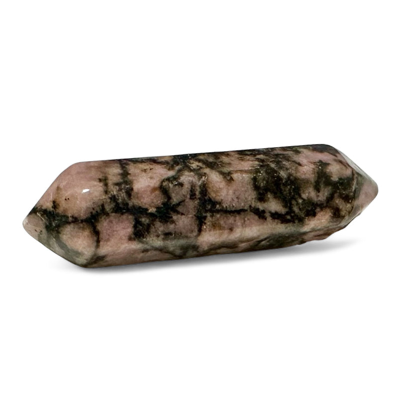 Pointe biterminée rhodonite Madagascar A