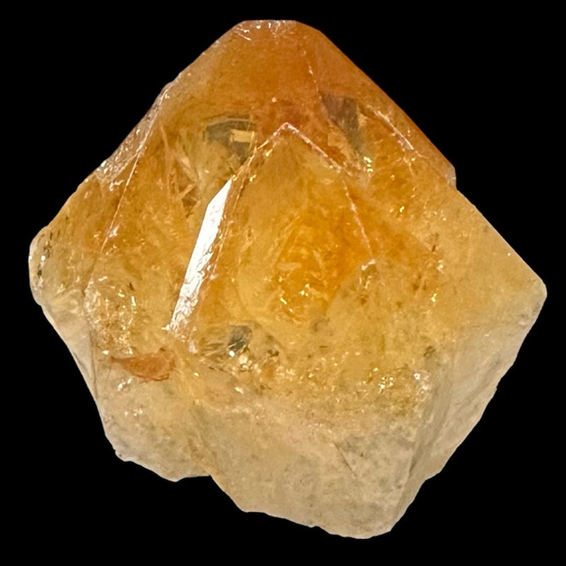 Pointe citrine chauffé (améthyste chauffée) Brésil semi-polie A