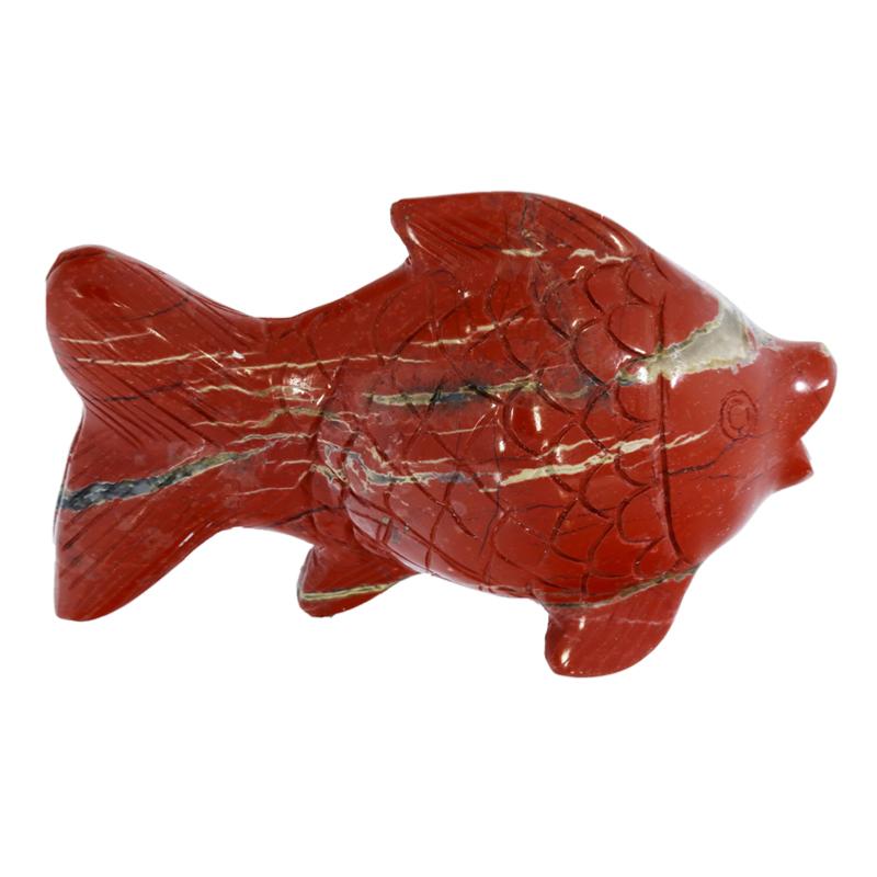 Poisson jaspe rouge - 75mm