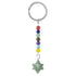 Porte clefs 7 chakras Merkaba Aventurine verte