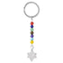 Porte clefs 7 chakras Merkaba Cristal de roche 