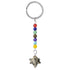 Porte clefs 7 chakras Merkaba Jaspe Dalmatien