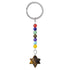 Porte clefs 7 chakras Merkaba Oeil de tigre