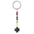 Porte clefs 7 chakras Merkaba Pierre de lave