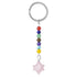 Porte clefs 7 chakras Merkaba Quiartz rose