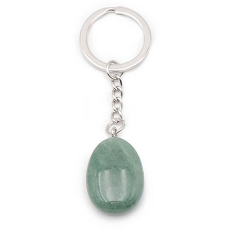 Porte clefs aventurine verte Brésil A pierre roulée