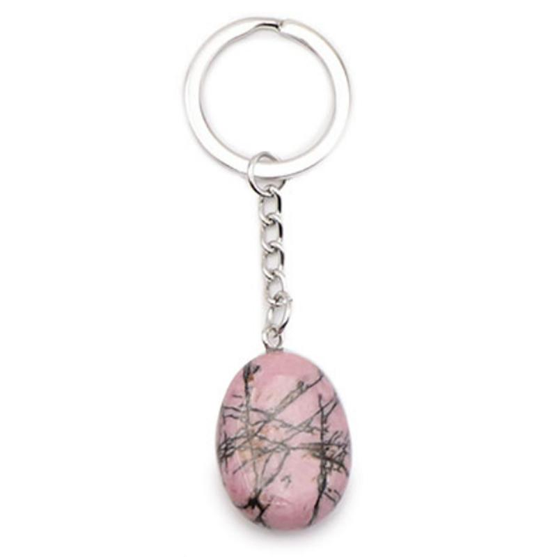 Porte clefs rhodonite Madagascar A pierre roulée