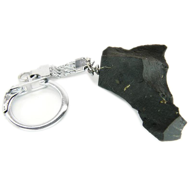 Porte clefs shungite Russie A (pierre brute)