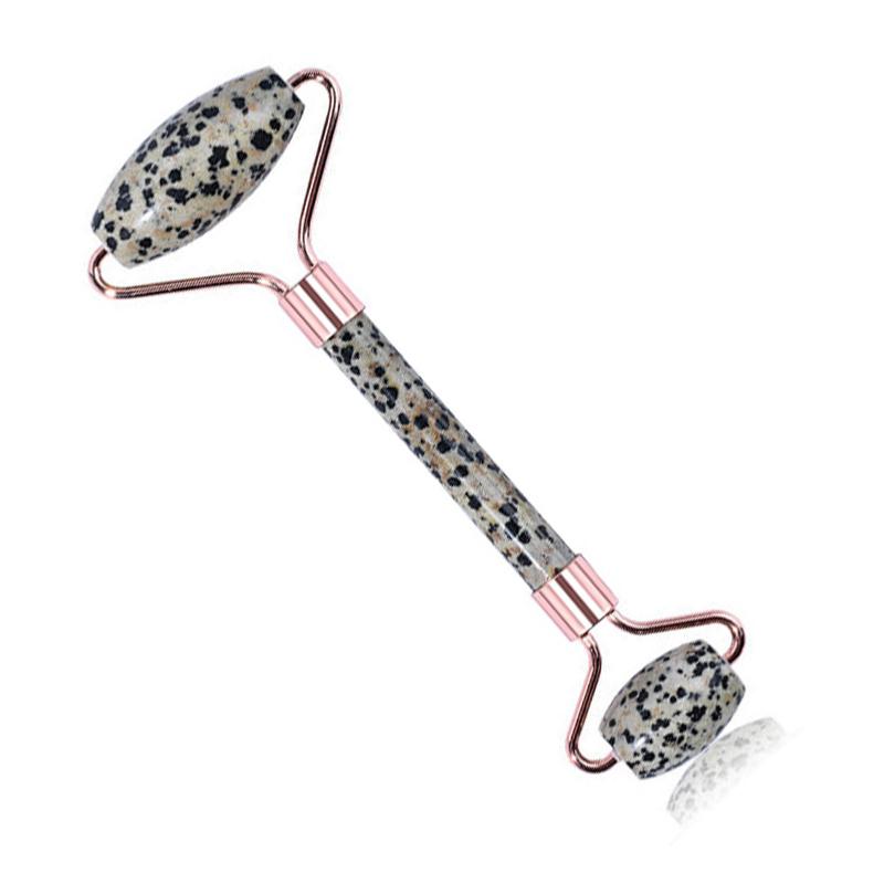 Rouleau de massage &quot;CHI&quot; jaspe dalmatien