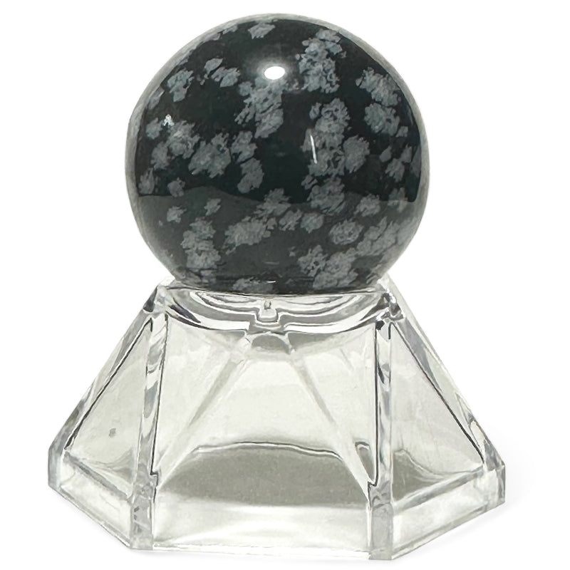 Sphère obsidienne neige Mexique A - 30mm