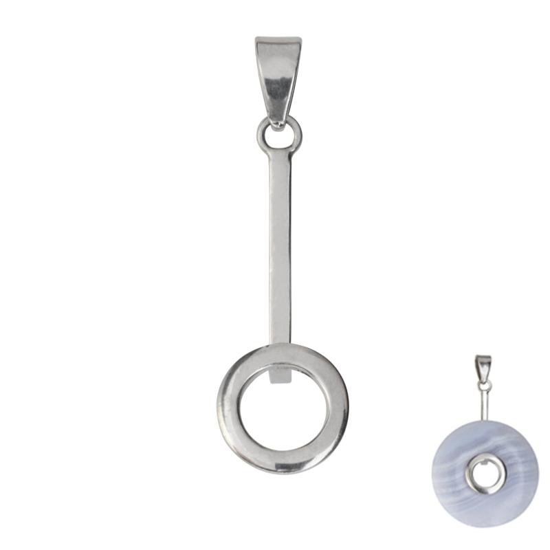 Support argent 925 pour donuts de 3 et 4cm &quot;cercle