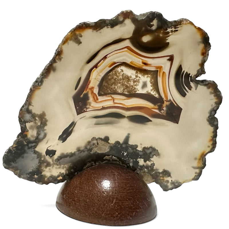 Thin slice of AA Brazil agate