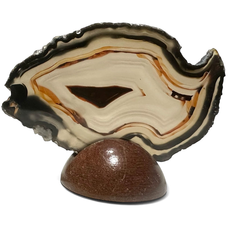 Thin slice of AA Brazil agate