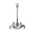 Support argent 925 pour donuts de 3 et 4cm "Fleur de Lotus