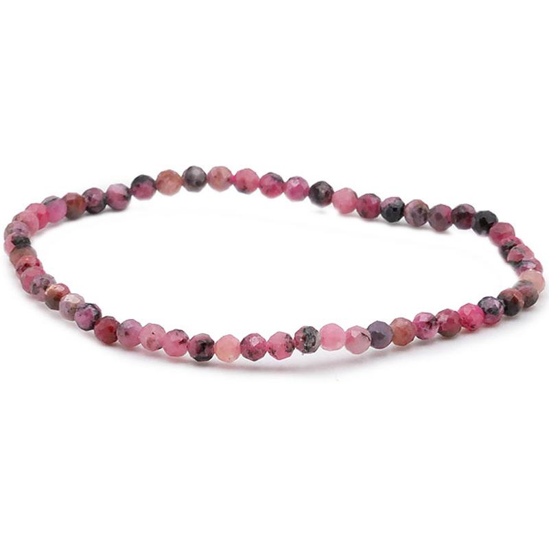 Bracelet rhodonite Madagascar A (perles facettées 3-4mm) 