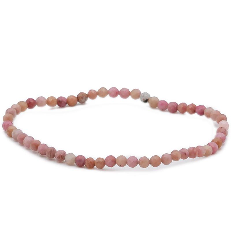 Bracelet rhodonite Australie A (perles facettées 3-4mm) 