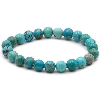 Bracelet turquoise Tibet A (boules 7-8mm)