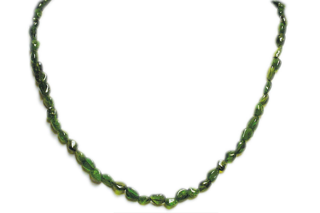 Collier diopside chrome Brésil AA (grains 5-6mm) - 43-45cm